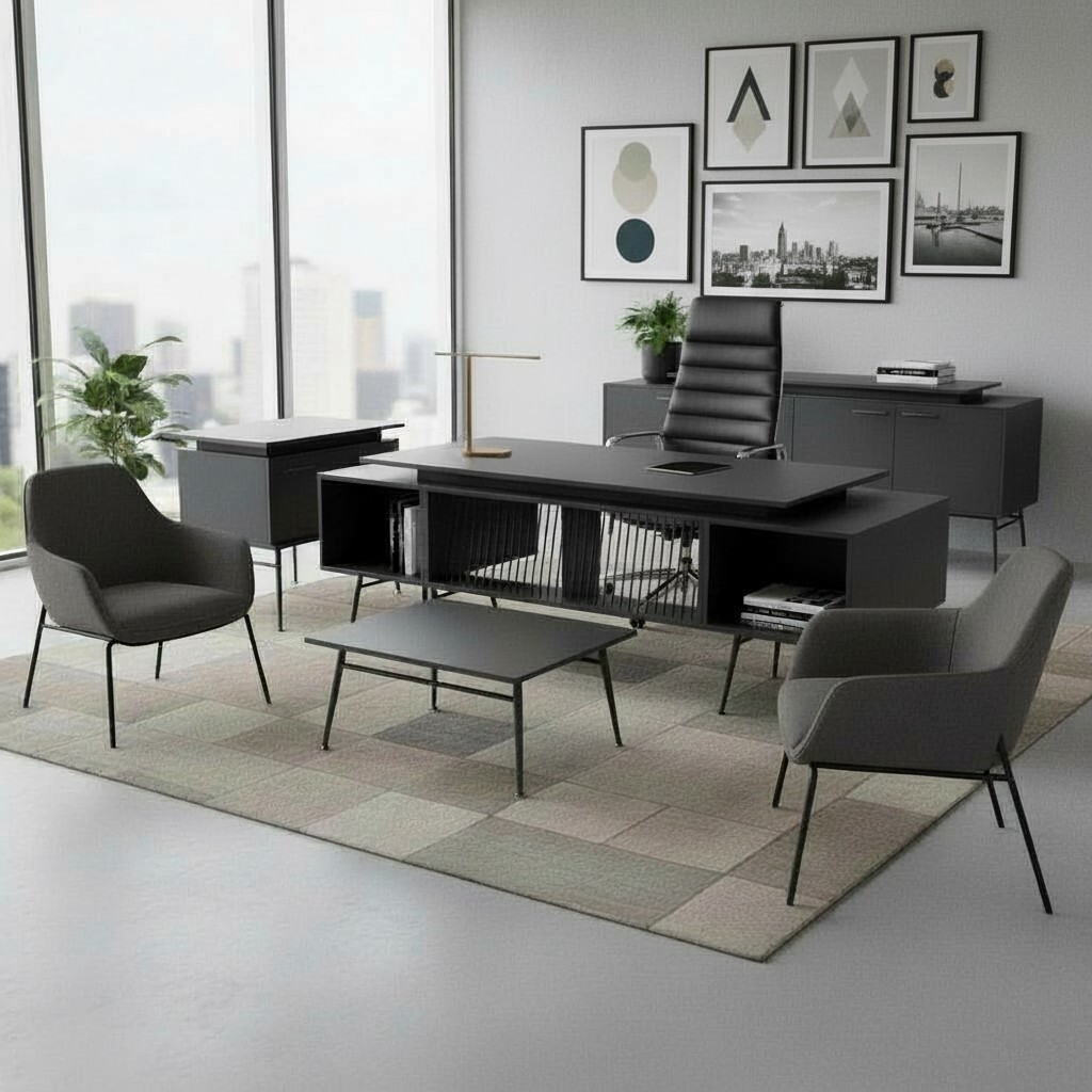 Piano Antrasit Makam Takımı