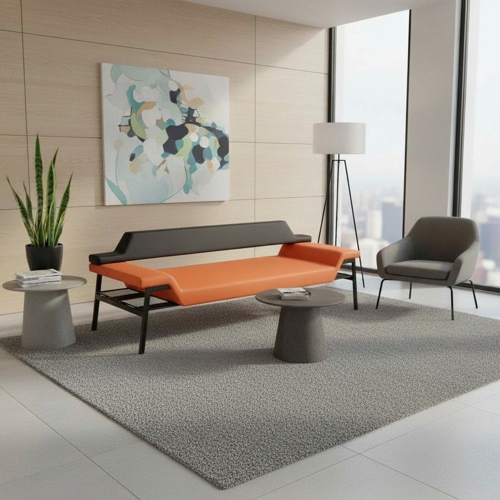 Martin Turuncu - Siyah Bekleme Kanepesi