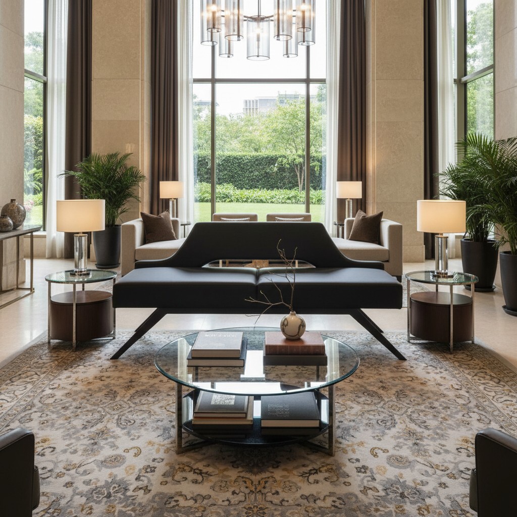 Bentley Siyah Bekleme Kanepesi