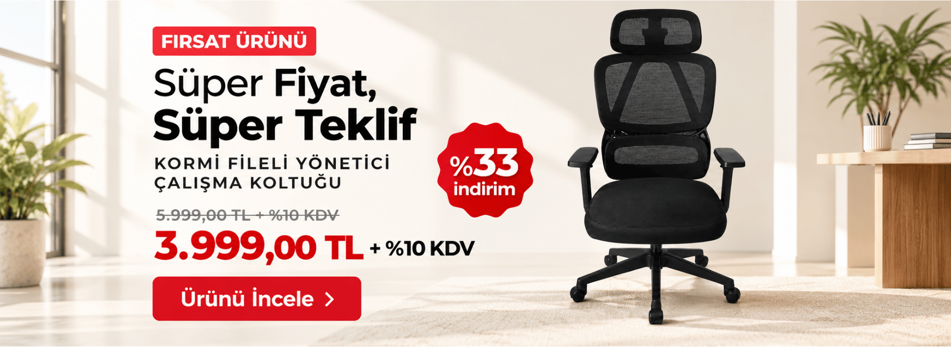 Kormi Yönetici Çalışma Koltuğu: Süper Fiyat, Süper Teklif!