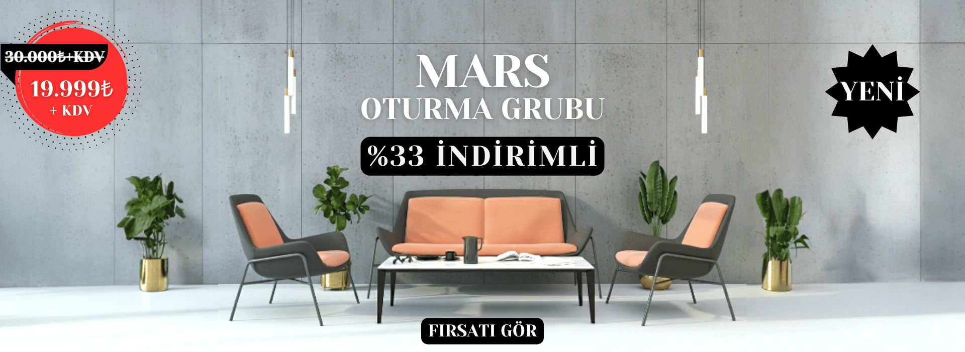Mars Oturma Grubu %33 İndirimli!