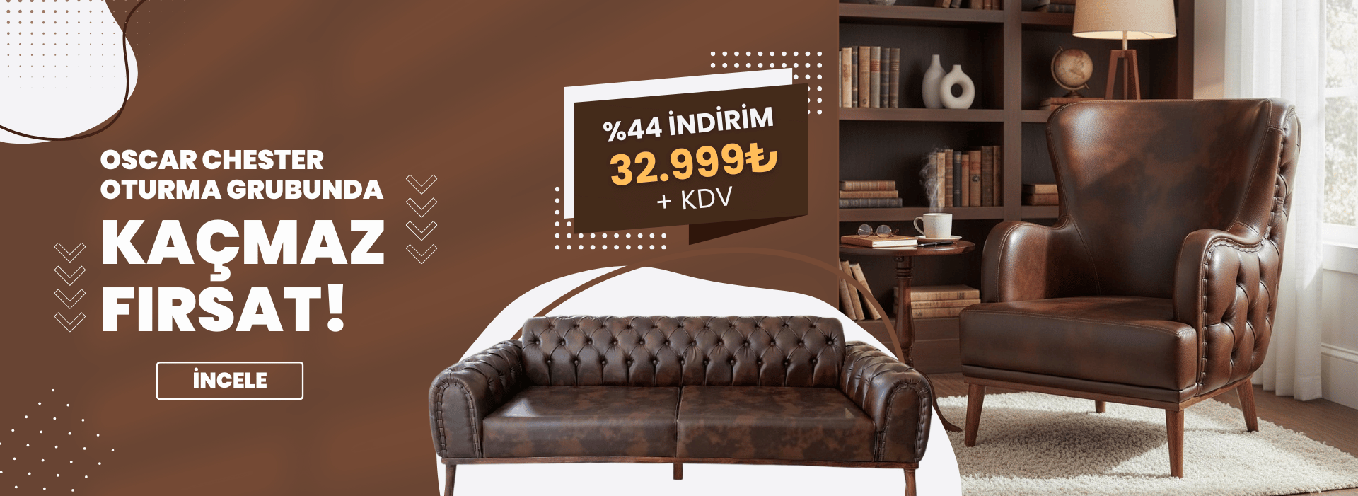 Oscar Chester Oturma Grubunda Kaçmaz Fırsat!