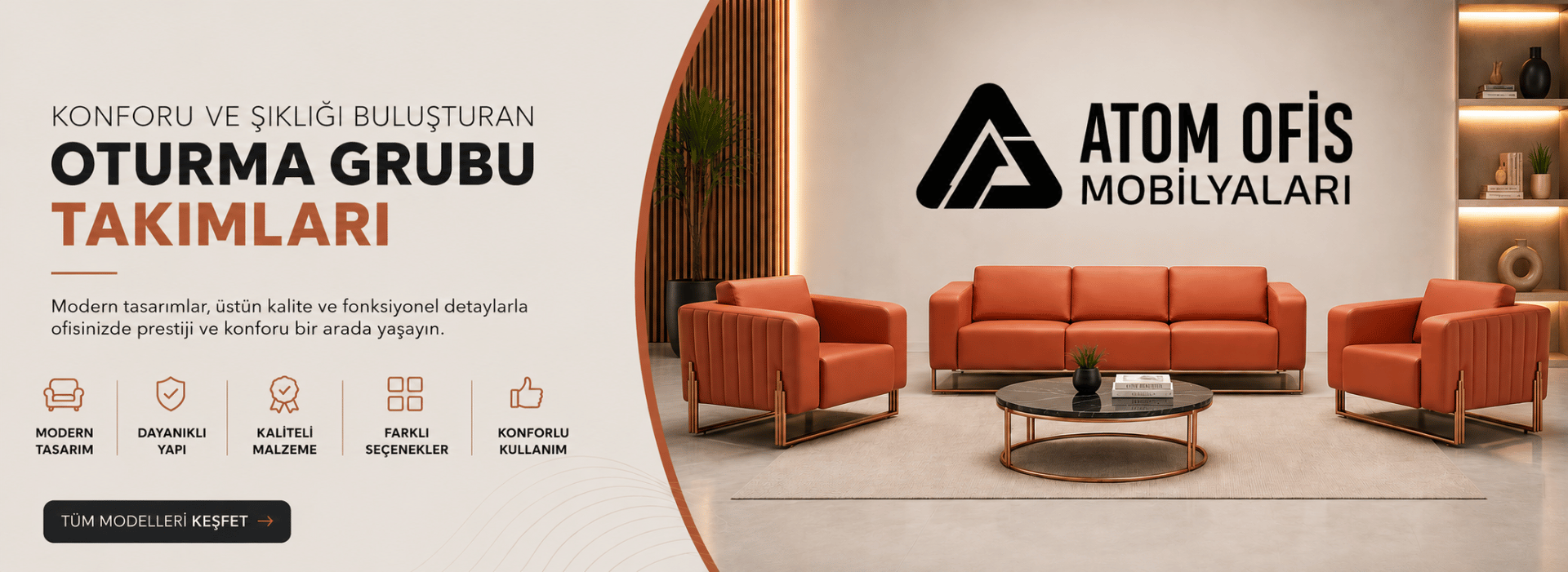 Modern Tasarımlar, Üstün Kalite ve Fonksiyonel Detaylarla Ofisinizde Prestij ve Konforu Bir Arada Yaşayın.