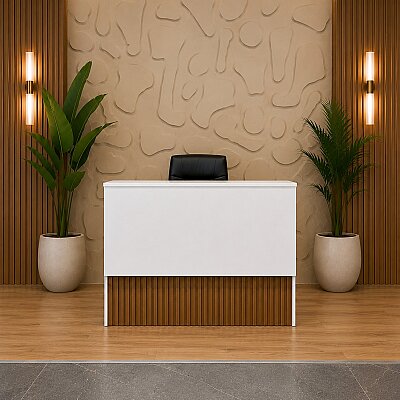 ATOM 140*80 BEYAZ KARŞILAMA BANKOSU - ATOM OFİS