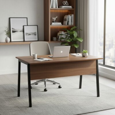 ATOM 140*70 CEVİZ ÇALIŞMA MASASI - ATOM OFİS