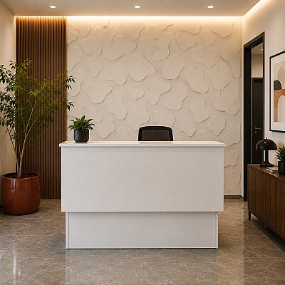 ATOM 160*80 BEYAZ KARŞILAMA BANKOSU - ATOM OFİS