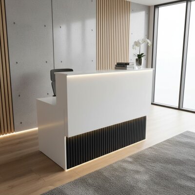 ATOM 160*80 SİYAH BEYAZ KARŞILAMA BANKOSU - ATOM OFİS