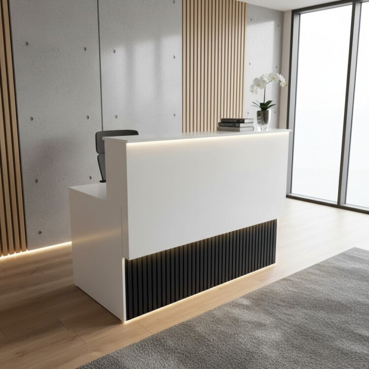 ATOM 160*80 SİYAH BEYAZ KARŞILAMA BANKOSU - 1