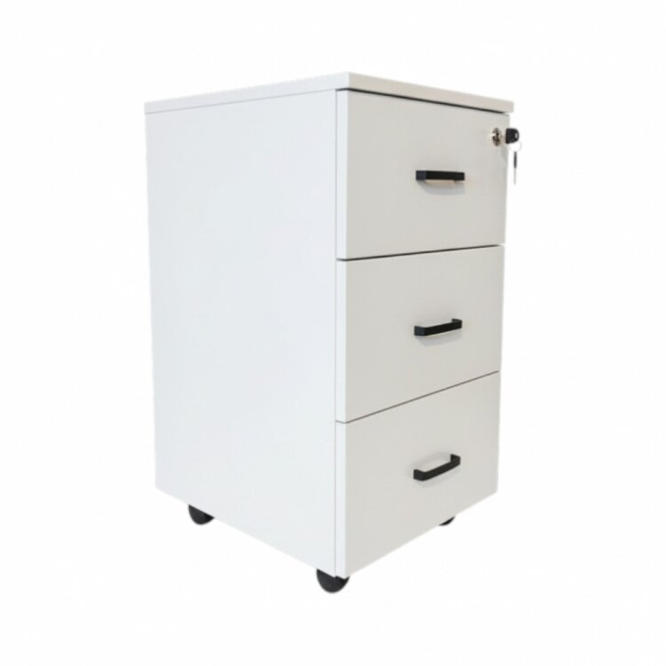 ATOM 3 ÇEKMECELİ BEYAZ MDF SABİT KESON - 3