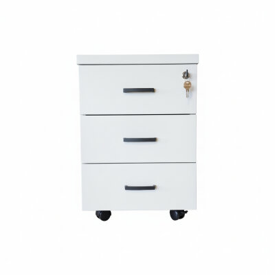 ATOM 3 ÇEKMECELİ BEYAZ MDF TEKERLİ KESON - ATOM OFİS