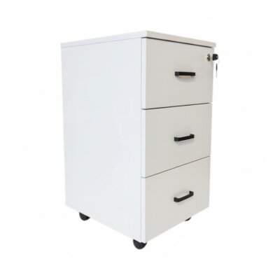 ATOM 3 ÇEKMECELİ BEYAZ SABİT KESON - 3