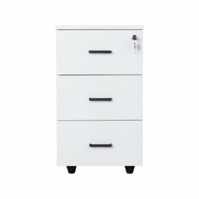 ATOM 3 ÇEKMECELİ BEYAZ SABİT KESON - ATOM OFİS