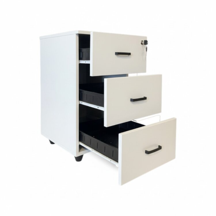 ATOM 3 ÇEKMECELİ BEYAZ SABİT KESON - 2