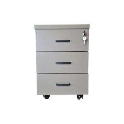 ATOM 3 ÇEKMECELİ KÜL GRİ MDF TEKERLİ KESON - ATOM OFİS