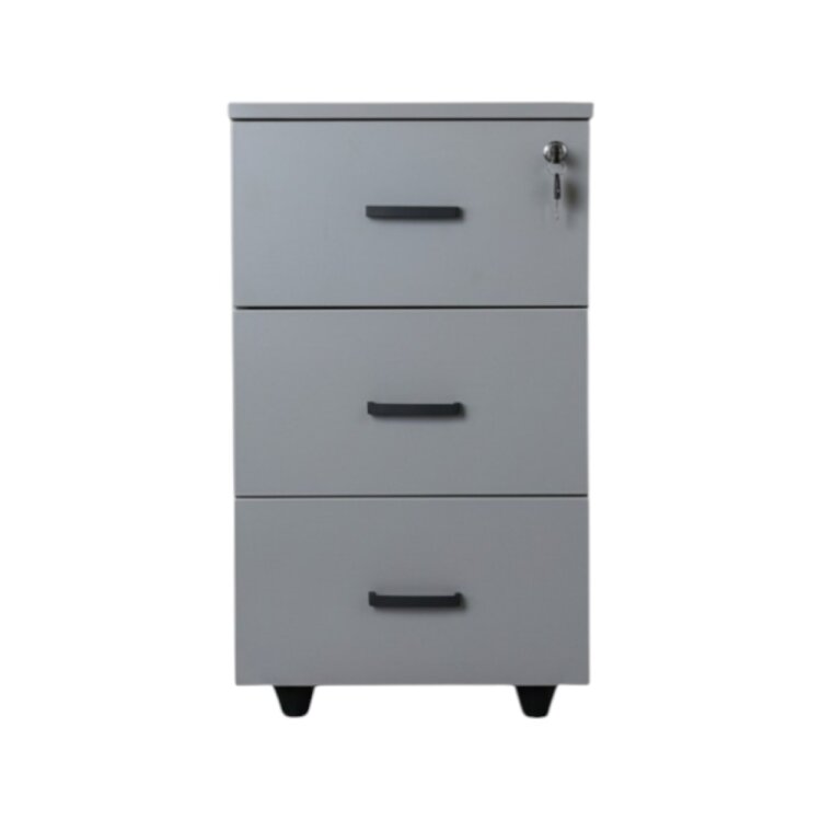 ATOM 3 ÇEKMECELİ KÜL GRİ SABİT KESON - 1