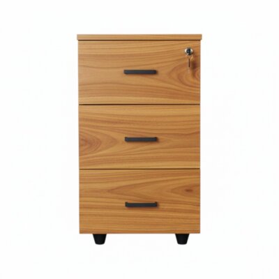 ATOM 3 ÇEKMECELİ TEAK MDF SABİT KESON - ATOM OFİS