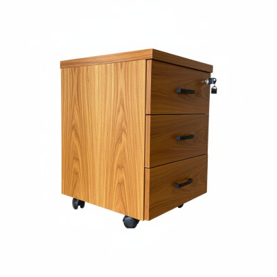 ATOM 3 ÇEKMECELİ TEAK TEKERLİ KESON - ATOM OFİS (1)