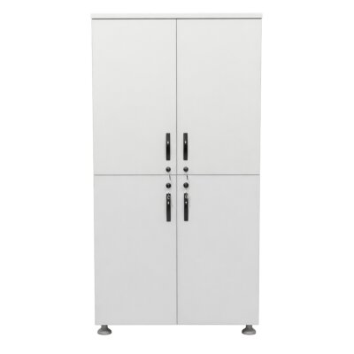 ATOM - BOYDAN 4 KAPAKLI 190 CM BEYAZ ELBİSE DOLABI - ATOM OFİS