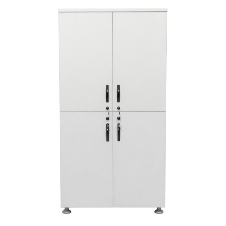 ATOM - BOYDAN 4 KAPAKLI 190 CM BEYAZ ELBİSE DOLABI - 1