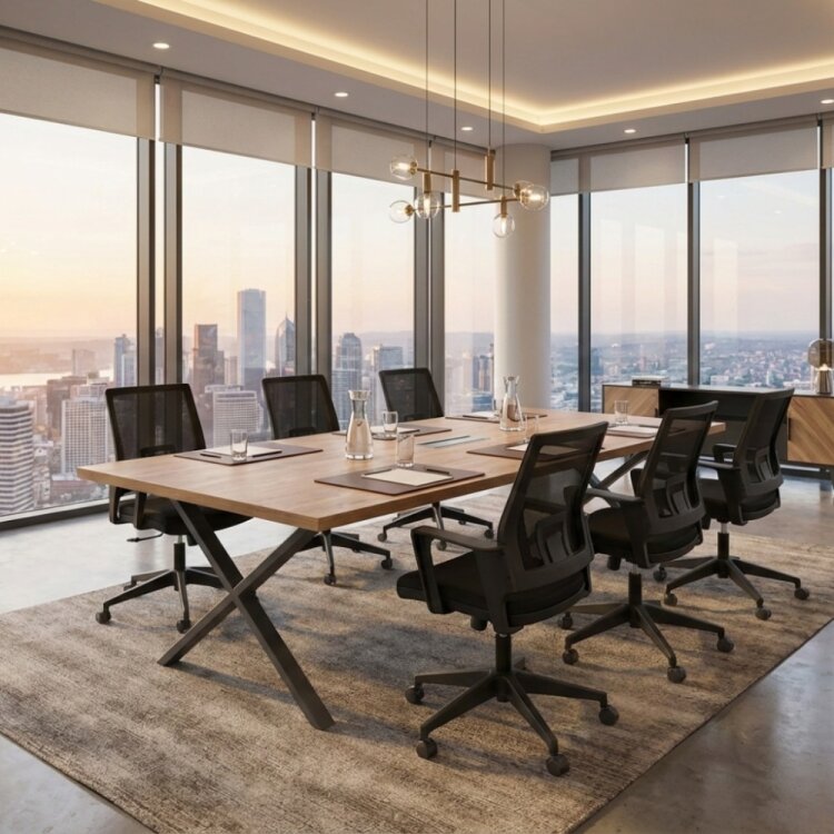 ATOM - DATAPORTLU 10 KİŞİLİK ÇAM TOPLANTI MASASI - 1