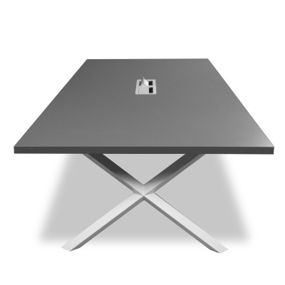 ATOM - DATAPORTLU 8 KİŞİLİK ANTRASİT TOPLANTI MASASI - 4