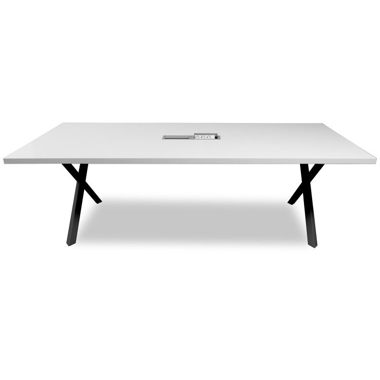 ATOM - DATAPORTLU 8 KİŞİLİK BEYAZ TOPLANTI MASASI - 3