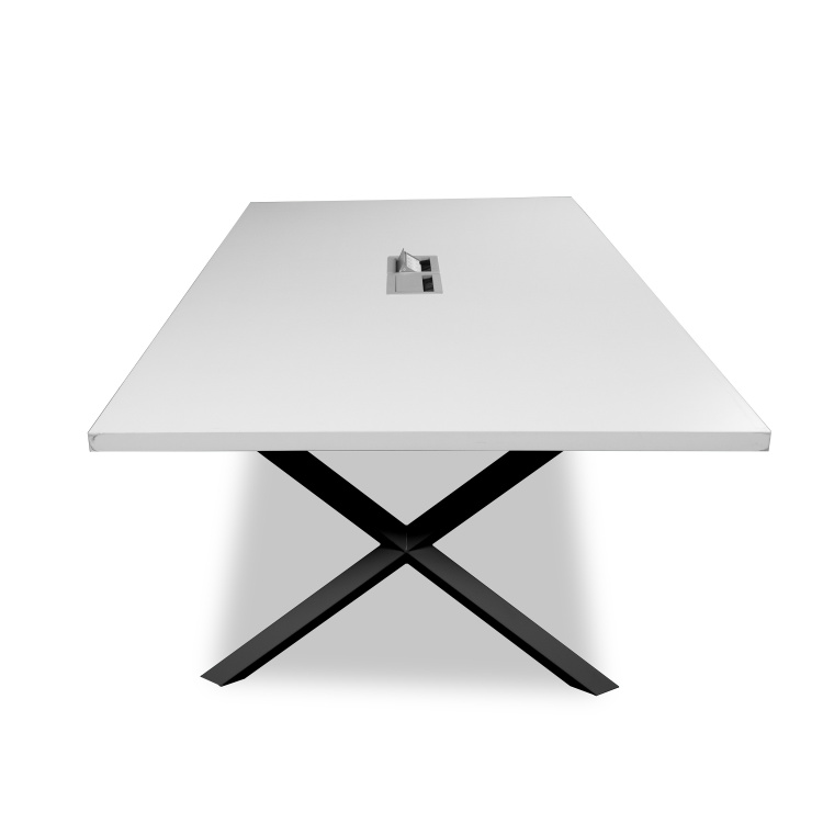 ATOM - DATAPORTLU 8 KİŞİLİK BEYAZ TOPLANTI MASASI - 5