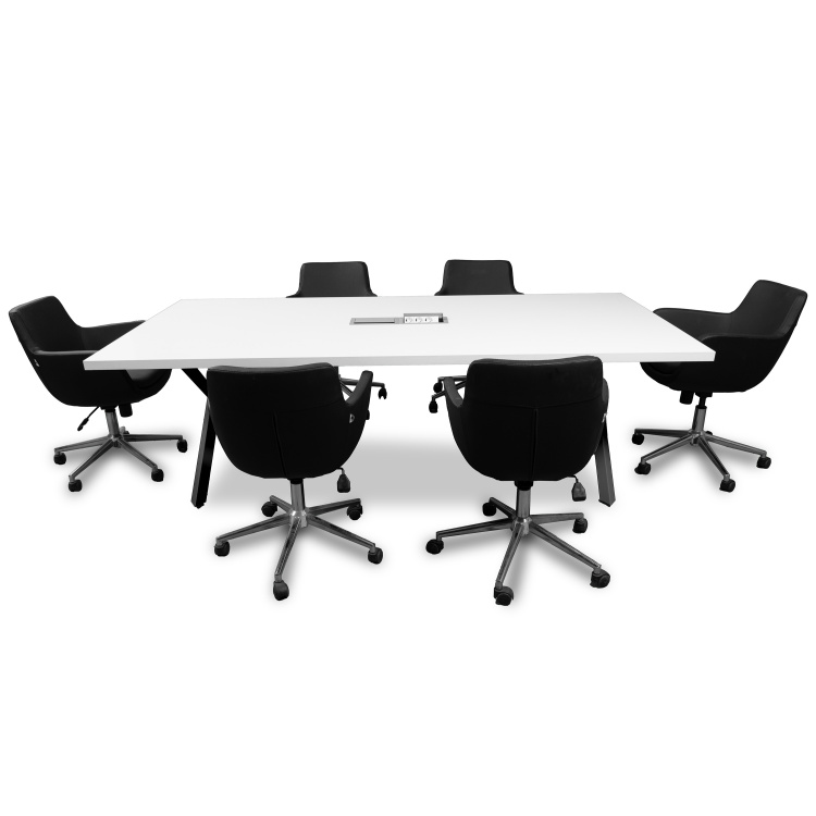 ATOM - DATAPORTLU 8 KİŞİLİK BEYAZ TOPLANTI MASASI - 9