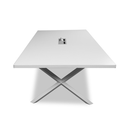 ATOM - DATAPORTLU 8 KİŞİLİK BEYAZ TOPLANTI MASASI - 4