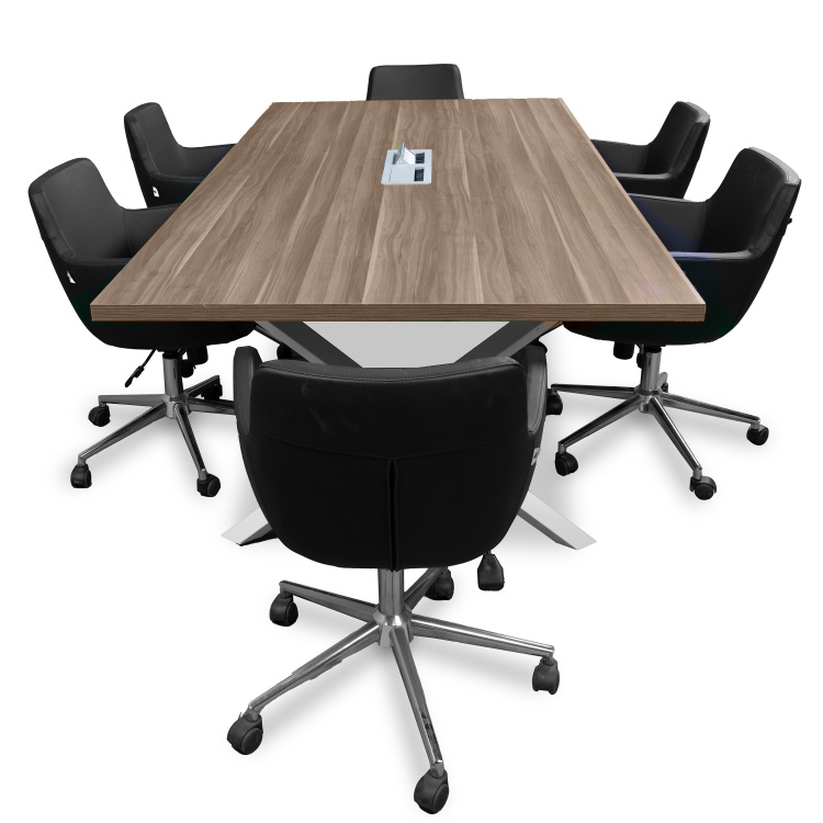 ATOM - DATAPORTLU 8 KİŞİLİK CEVİZ TOPLANTI MASASI - 11