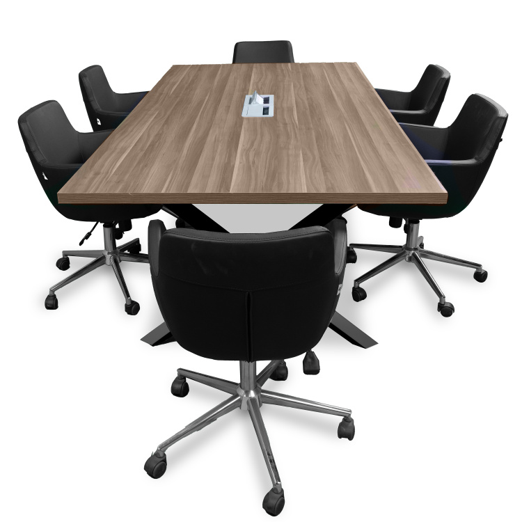 ATOM - DATAPORTLU 8 KİŞİLİK CEVİZ TOPLANTI MASASI - 12