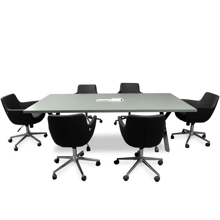 ATOM - DATAPORTLU 8 KİŞİLİK KÜL GRİ TOPLANTI MASASI - 8