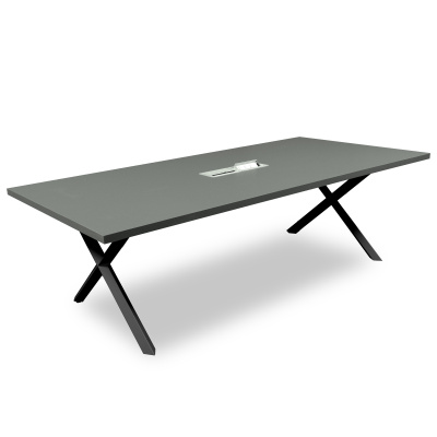 ATOM - DATAPORTLU 8 KİŞİLİK KÜL GRİ TOPLANTI MASASI - ATOM OFİS (1)