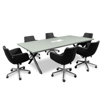 ATOM - DATAPORTLU 8 KİŞİLİK KÜL GRİ TOPLANTI MASASI - 7