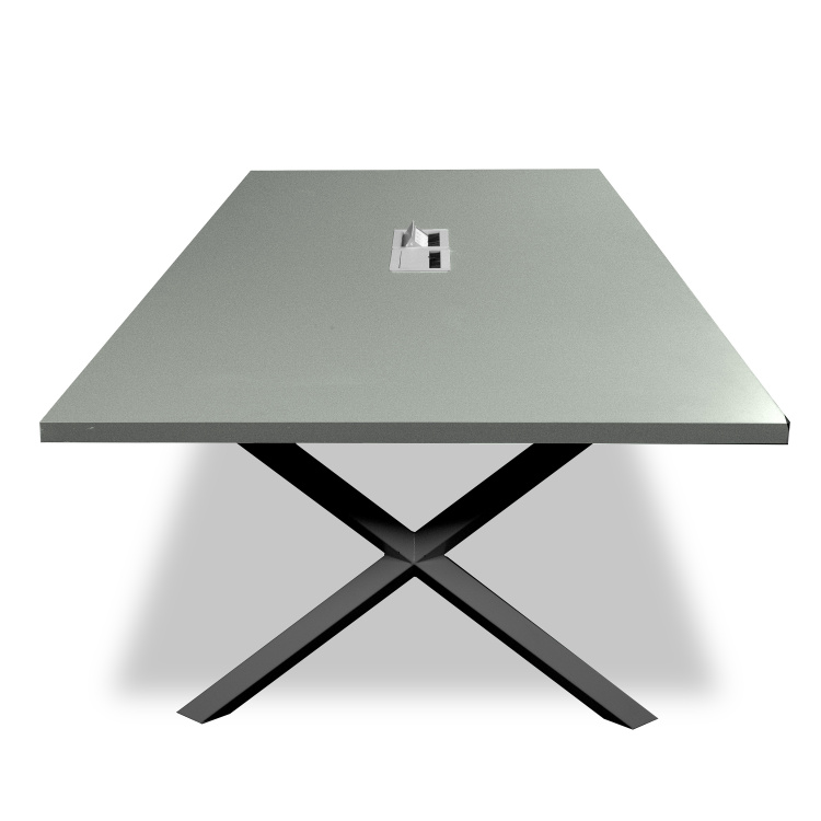 ATOM - DATAPORTLU 8 KİŞİLİK KÜL GRİ TOPLANTI MASASI - 5