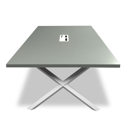 ATOM - DATAPORTLU 8 KİŞİLİK KÜL GRİ TOPLANTI MASASI - 4