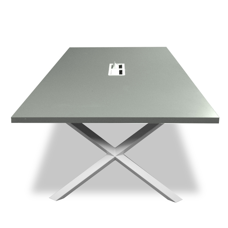 ATOM - DATAPORTLU 8 KİŞİLİK KÜL GRİ TOPLANTI MASASI - 4