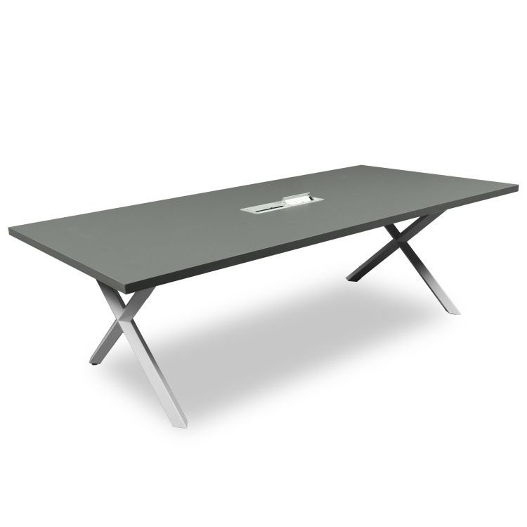 ATOM - DATAPORTLU 8 KİŞİLİK KÜL GRİ TOPLANTI MASASI - 1