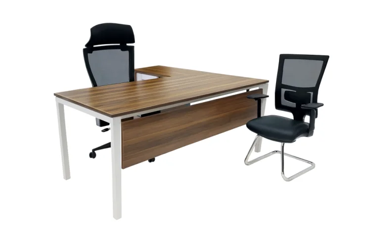 ATOM DEMİR AYAKLI L ÇALIŞMA MASASI - 4