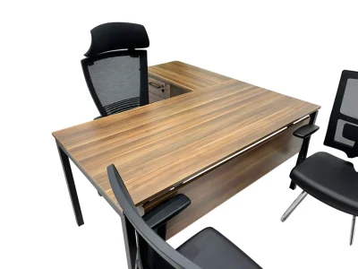 ATOM DEMİR AYAKLI L ÇALIŞMA MASASI - 4