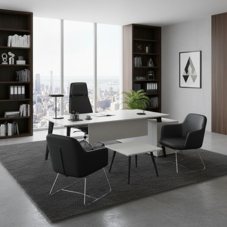 ATOM - ETAJER VE SEHPALI MDF ÇALIŞMA MASASI - 2