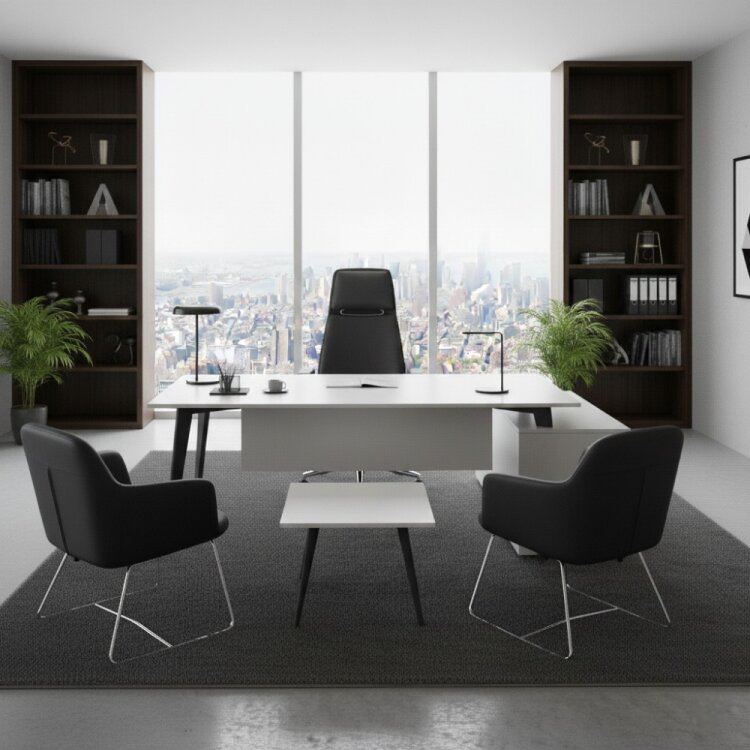 ATOM - ETAJER VE SEHPALI MDF ÇALIŞMA MASASI - 1