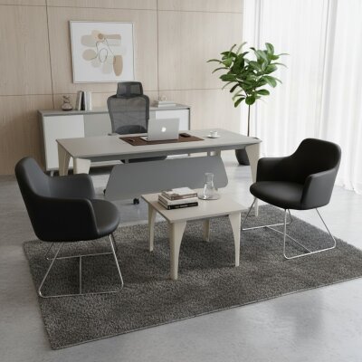 ATOM GRAY SUİT MDF YÖNETİCİ OFİS TAKIMI - 1