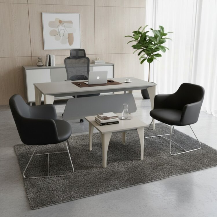 ATOM GRAY SUİT MDF YÖNETİCİ OFİS TAKIMI - 1