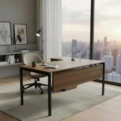 ATOM KESONLU MDF L ÇALIŞMA MASASI 