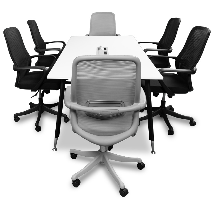 ATOM - KONSEPT DATAPORTLU BEYAZ TOPLANTI MASASI - 6