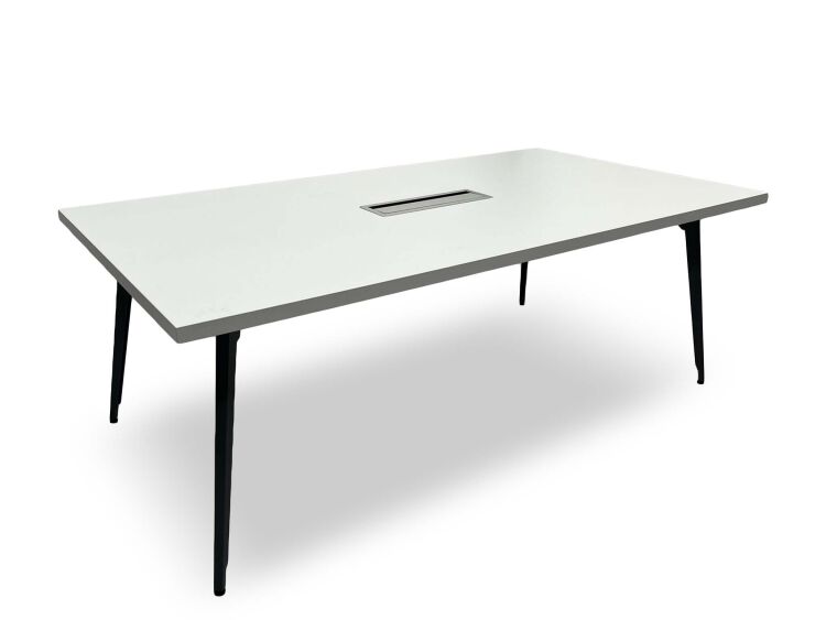 ATOM - LEAVE DATAPORTLU 8 KİŞİLİK BEYAZ TOPLANTI MASASI - 2