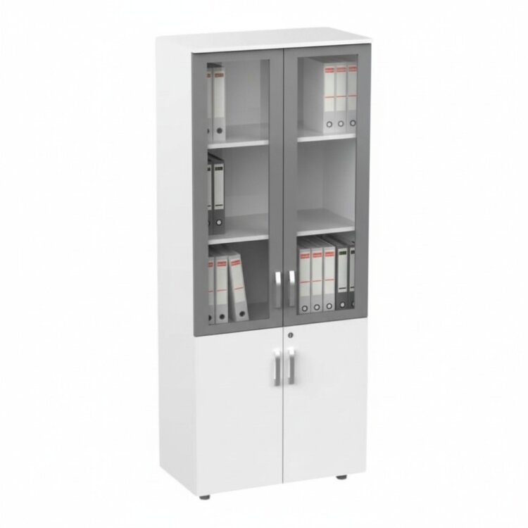 ATOM - CAM KAPAKLI 190 CM BEYAZ DOLAP - 1