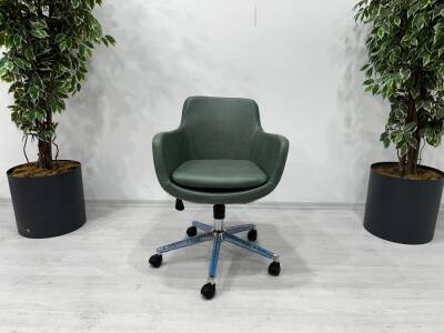 ATOM OFİS - MELİK YEŞİL DERİ TOPLANTI VE ÇALIŞMA KOLTUĞU - 3
