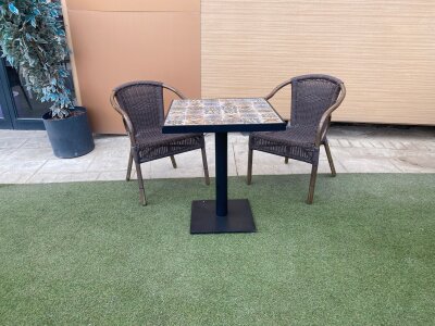 ATOM OFİS - MOZAİK MERMER BAHÇE MASASI (1 YIL GARANTİ) - ATOM OFİS